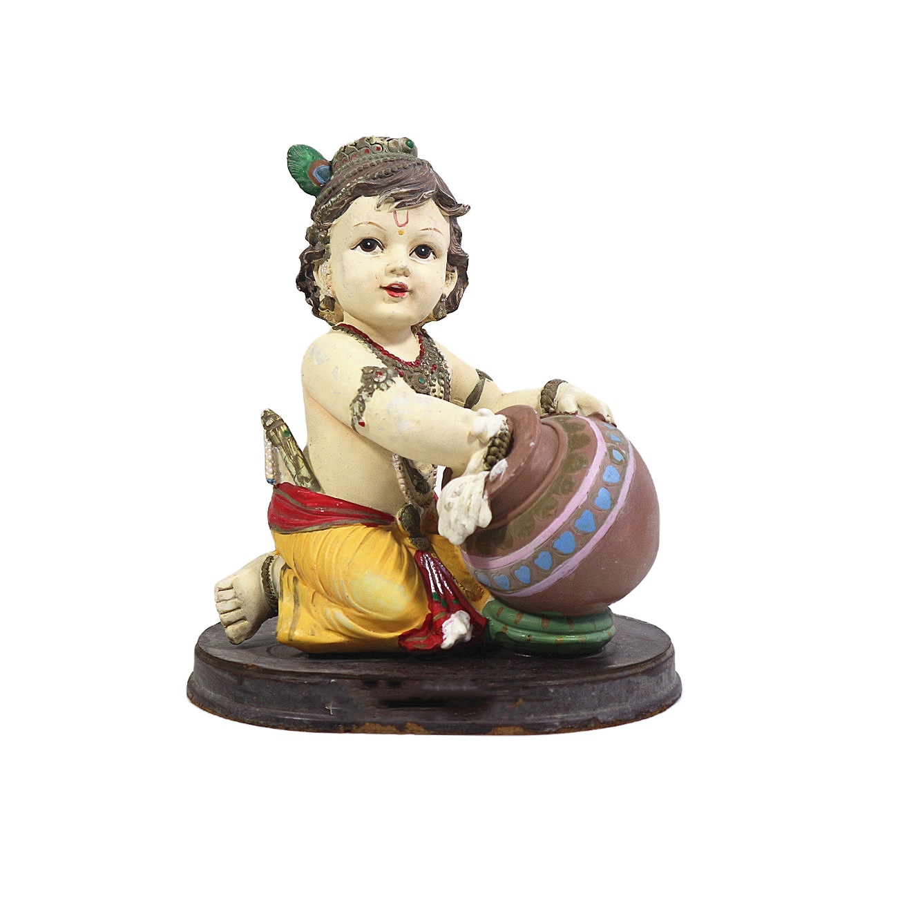 India Murti Baby Hindu God Figurines Krishna Statue Resin Indoor Religious Sculpture for Home Decoration Krishna Buddhist Art