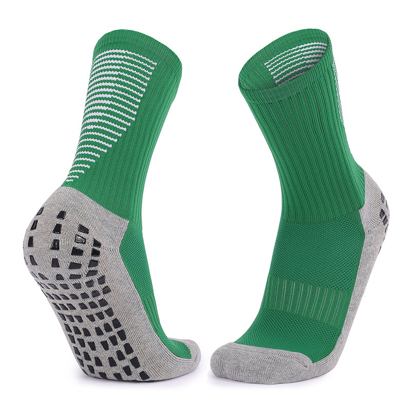 Custom cotton sport crew soccer socks black orange rugby socks with grip