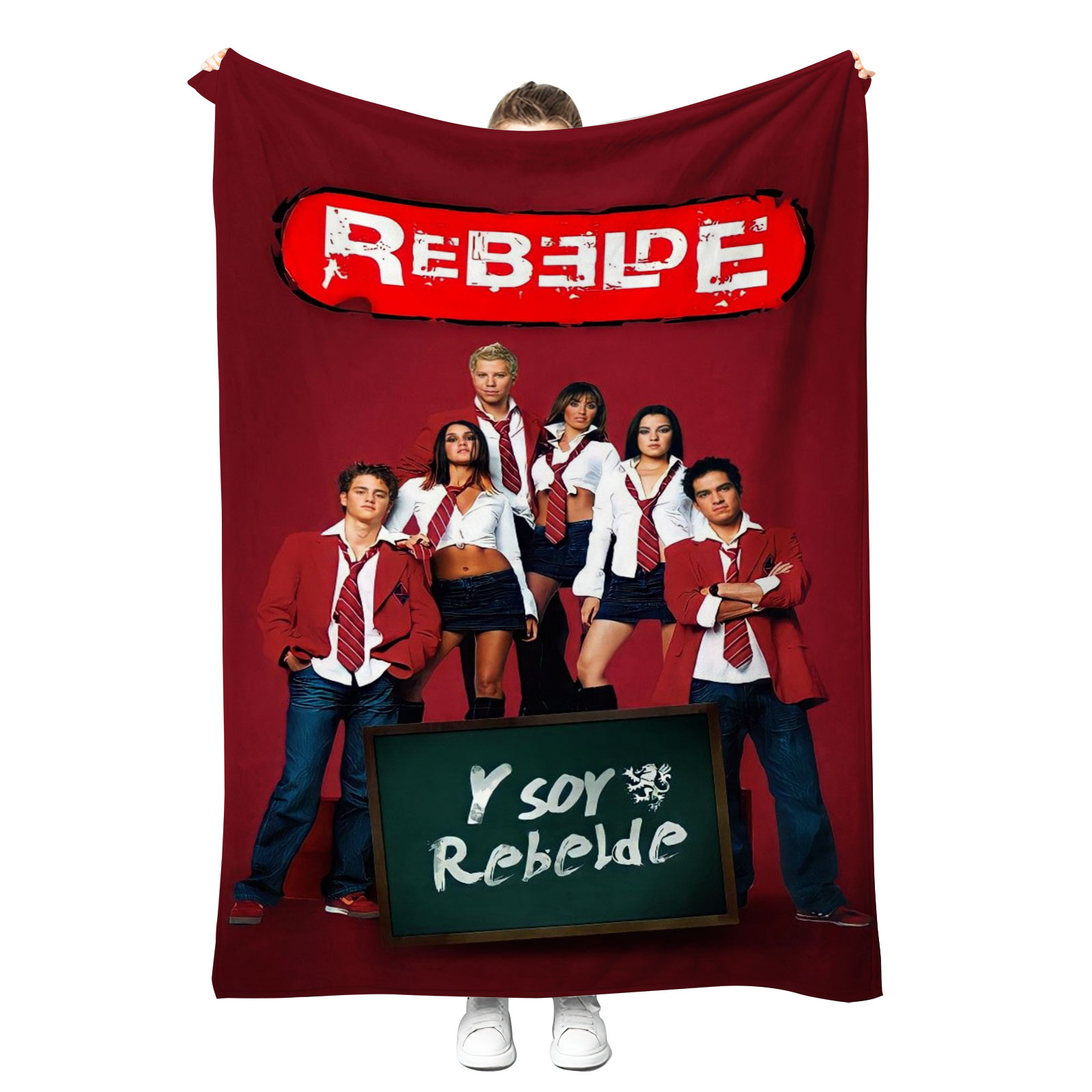 2023 новый дизайн, Лидер продаж, RBD band Soy мятежный тур, Сублимационное флисовое дорожное одеяло, одеяло с принтом на заказ