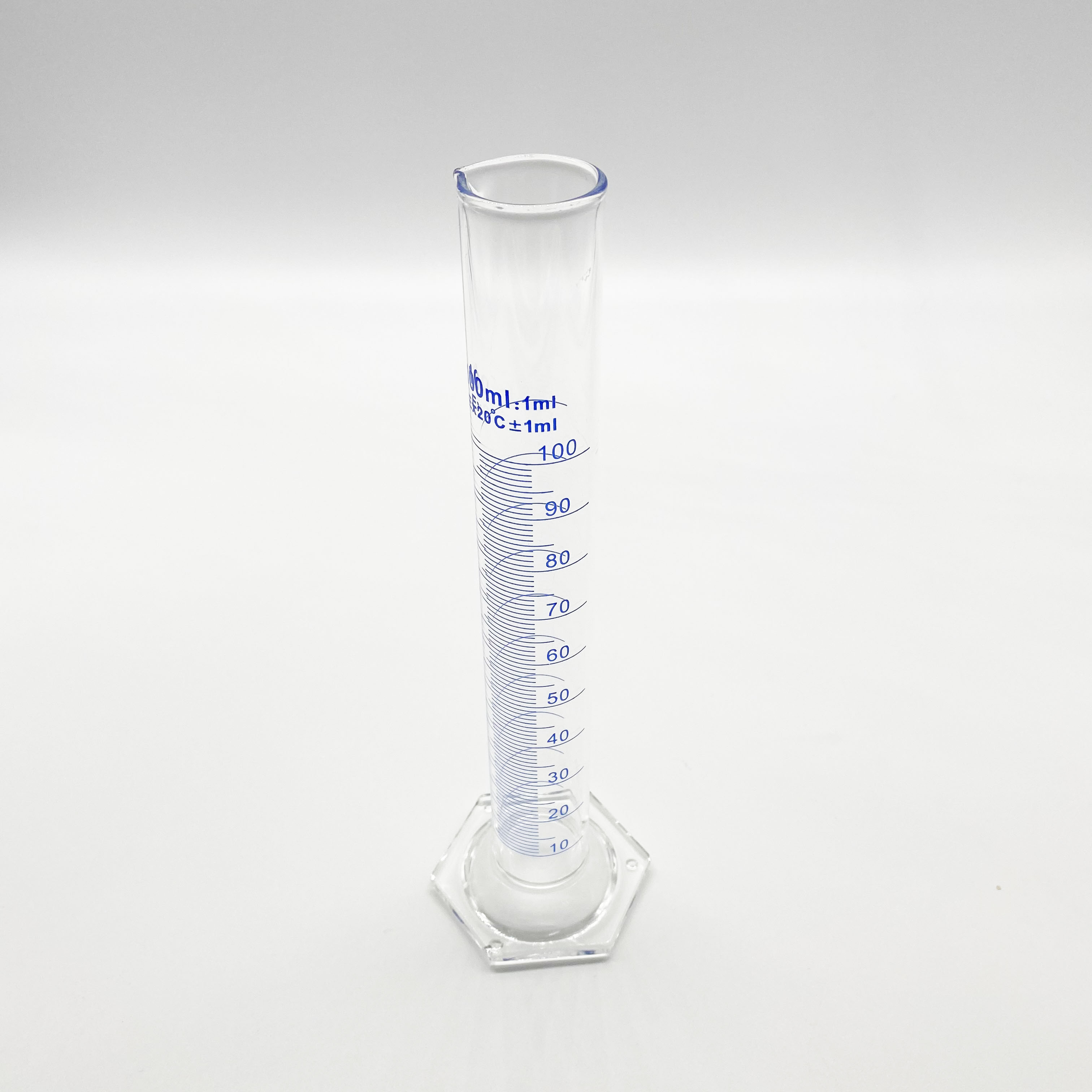 Laboratory Popular Glasswares Custom Logo Graduated Hexagonal Base 1000ml Measuring Cylinder