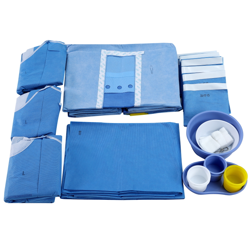 Single use EO sterile medical disposable surgical lap drape packs