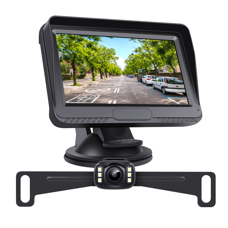 4,3 inch монитор HD ЖК-монитор камеры заднего вида IP68 Водонепроницаемый заднего вида камера заднего вида с ночным режимом видения, Бесплатная доставка проводной резервная камерная система Комплект
