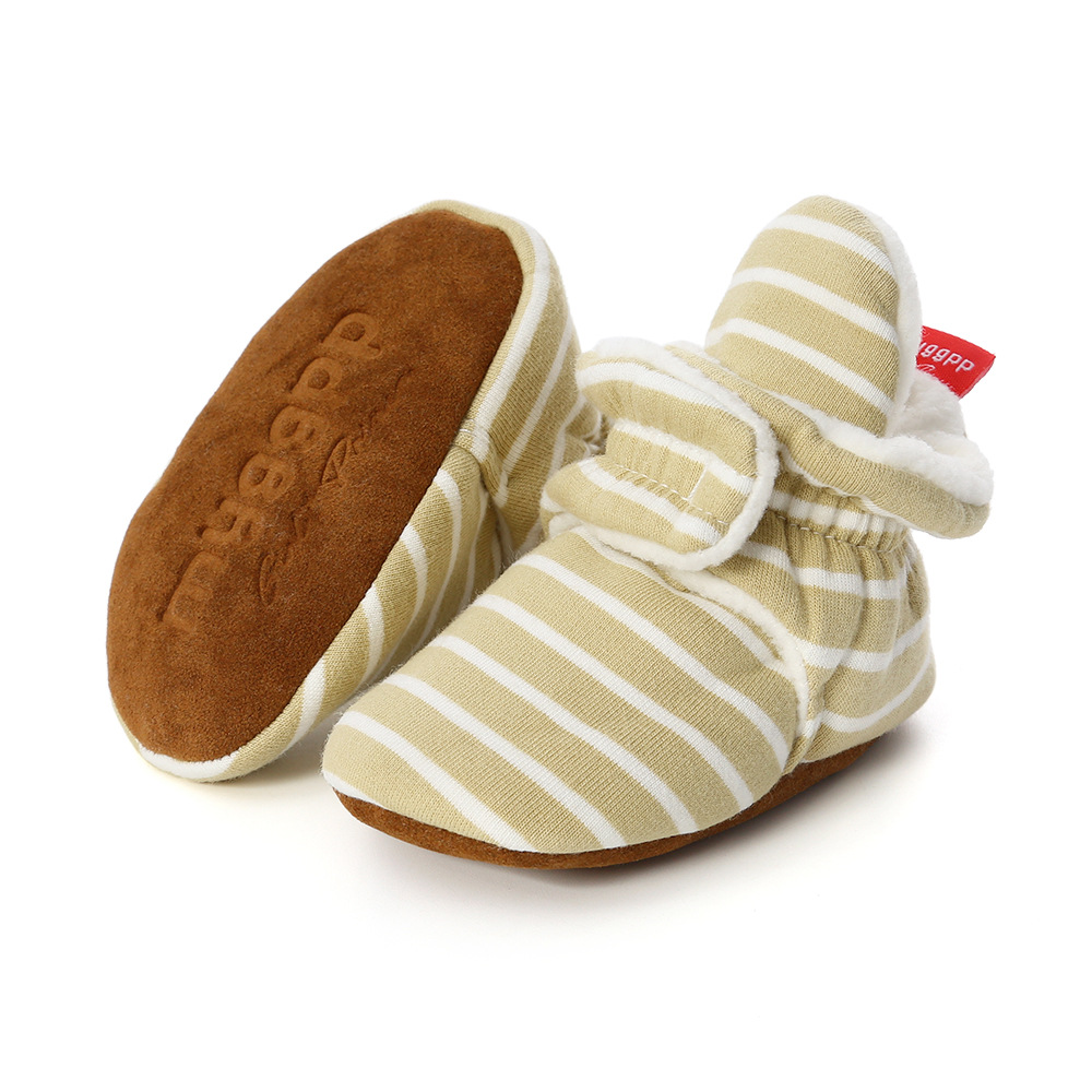 2021 Fall New Design Fashion Striped Casual Soft Sole Sock Walking Baby Shoes