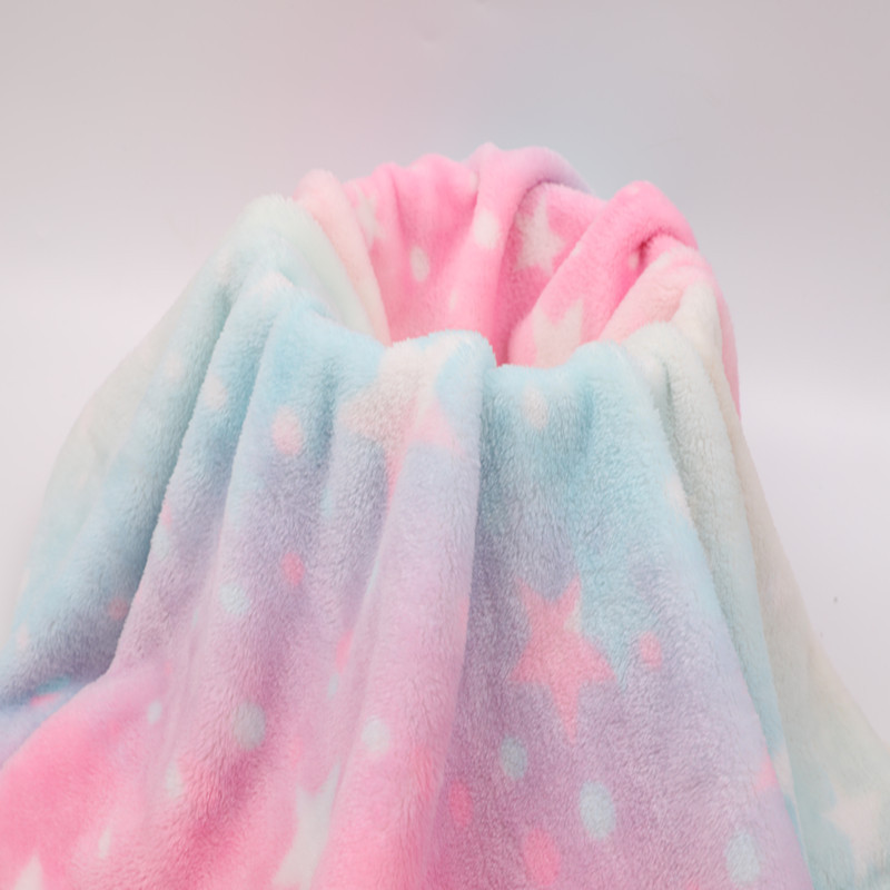 KEER factory directly 100% polyester Anti Pilling double faced print design baby blanket toy pajamas cloth flannel fabric