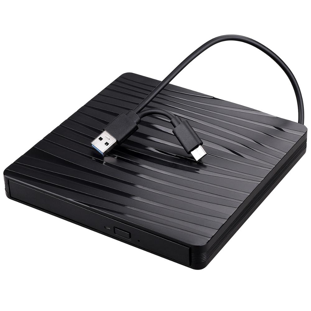 Высокоскоростной проигрыватель данных Raycue Play и Plug USB 3,0 и Type C, портативный внешний привод DVD/CD