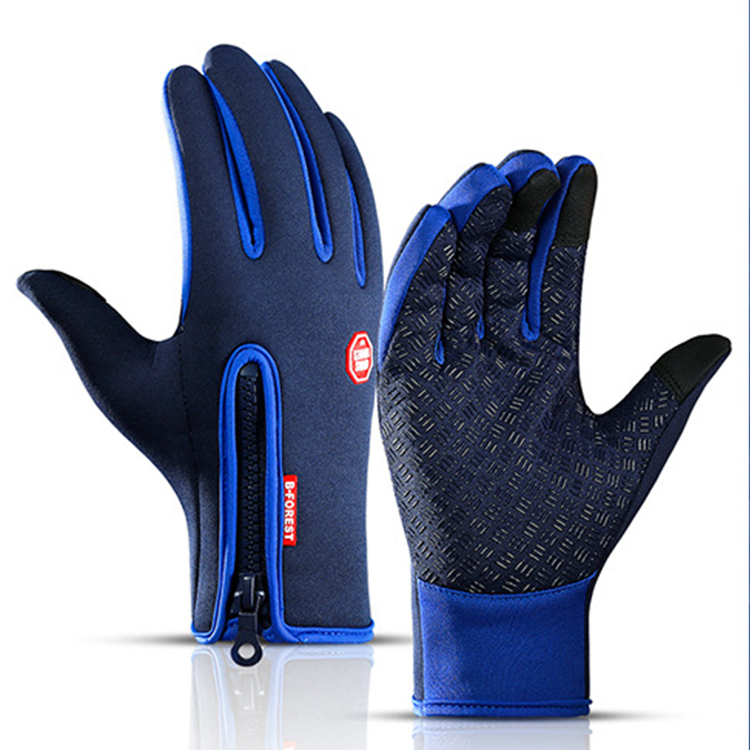 2021 Hot Sales Warm Thick Winter Zipper Skiing Driving Gloves Full Finger Riding Gloves