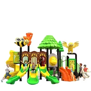 High Quality Combination Slide Theme Park Kids Equipment Plastic Slides Outdoor Playground Amusement Park Facilities