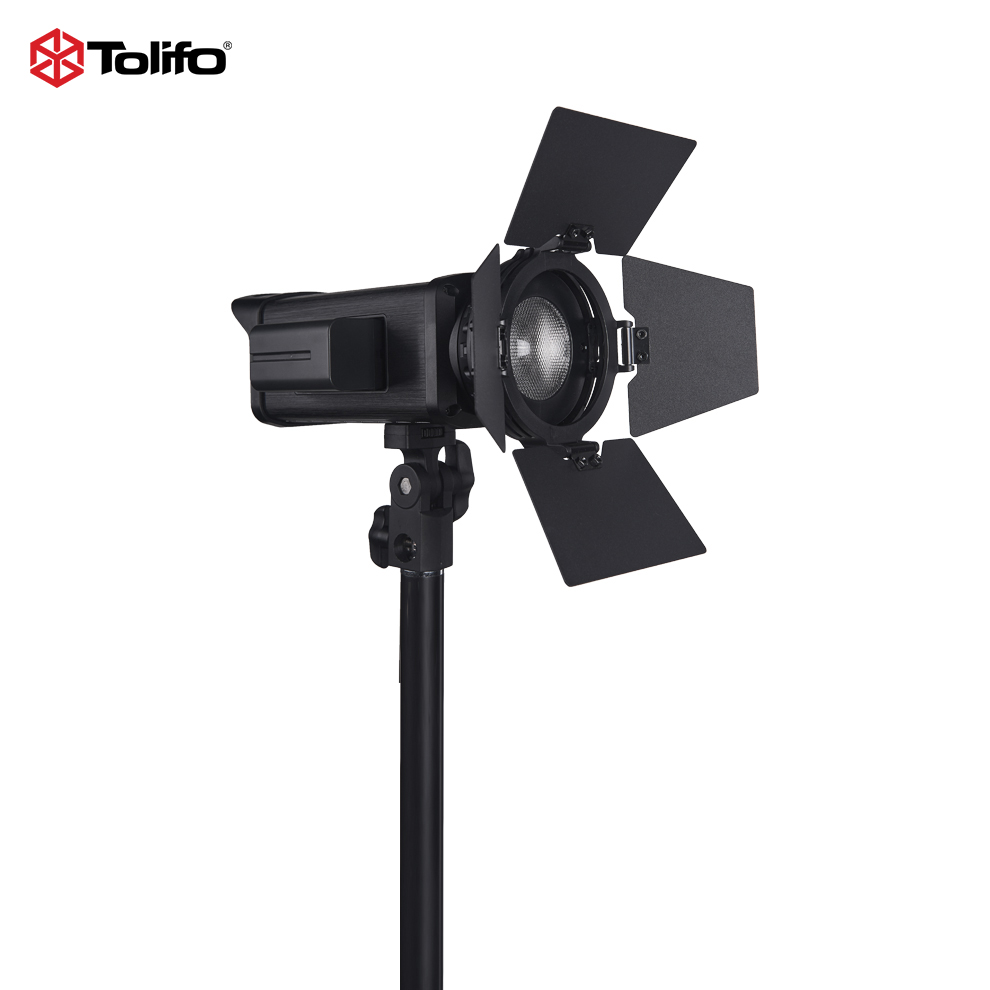 Tolifo FL-60S 60 Вт Батарея мощность дневного света COB светодиодный студийный фонарь Fresnel с дистанционной ручкой