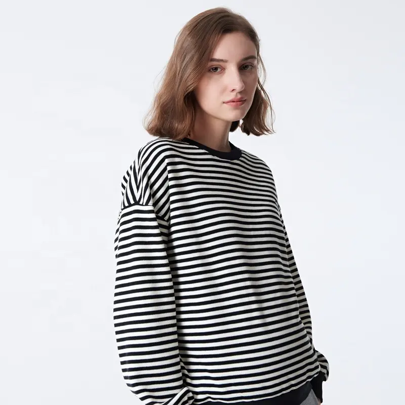 Autumn Winter Striped Maternity Clothing Casual Knitting Pullover Warm Sweater Clothes For Pregnant Women