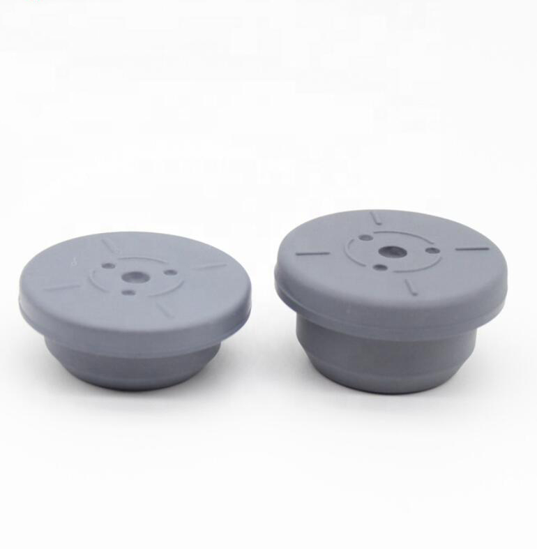 Grey Pharmaceutical Butyl Medical Rubber Stopper For Injection Glass Vials