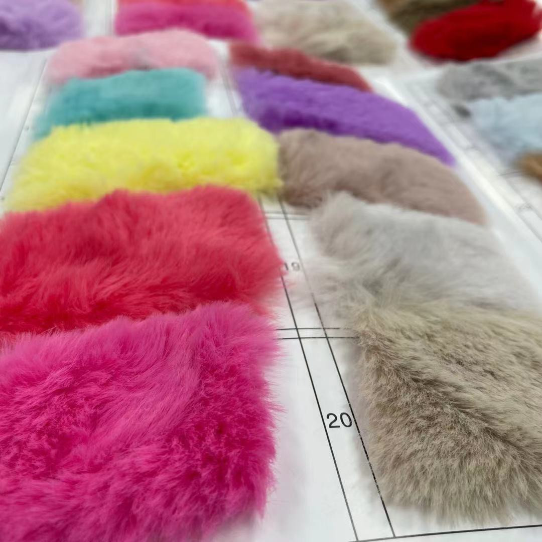 100 Polyester Knitted Sherpa Fake Rabbit fur Blanket Fabric