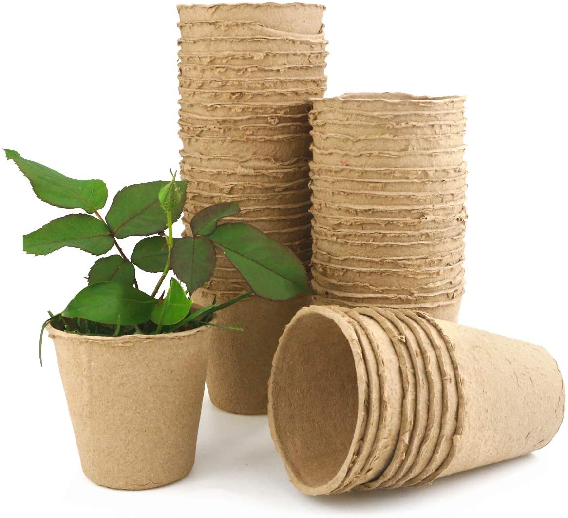 Seeds Starter Peat Pots, Biodegradable Pots for Seedling Garden Germination Nursery Pots moulded pulp packaging