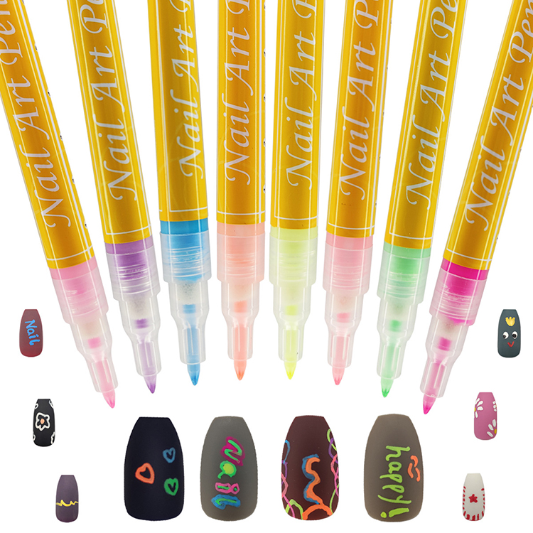 Quick Dry 3d Drawing Acrylic Nail Painting Pen Manicure Diy Waterproof Nail Art Polish Paint Pen