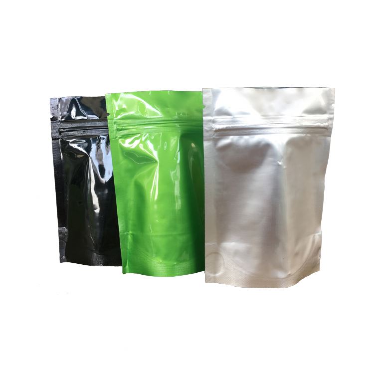 Front transparent back black colored aluminum mylar foil mylar bag large