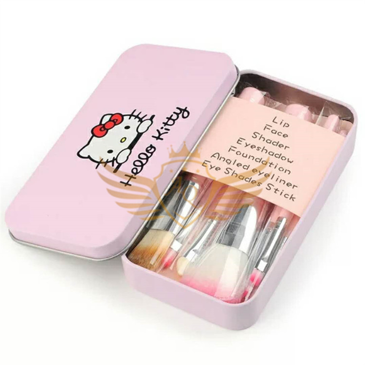 Набор кистей для макияжа Hello Kitty, 7 шт., с коробкой, веганская Кисть для макияжа