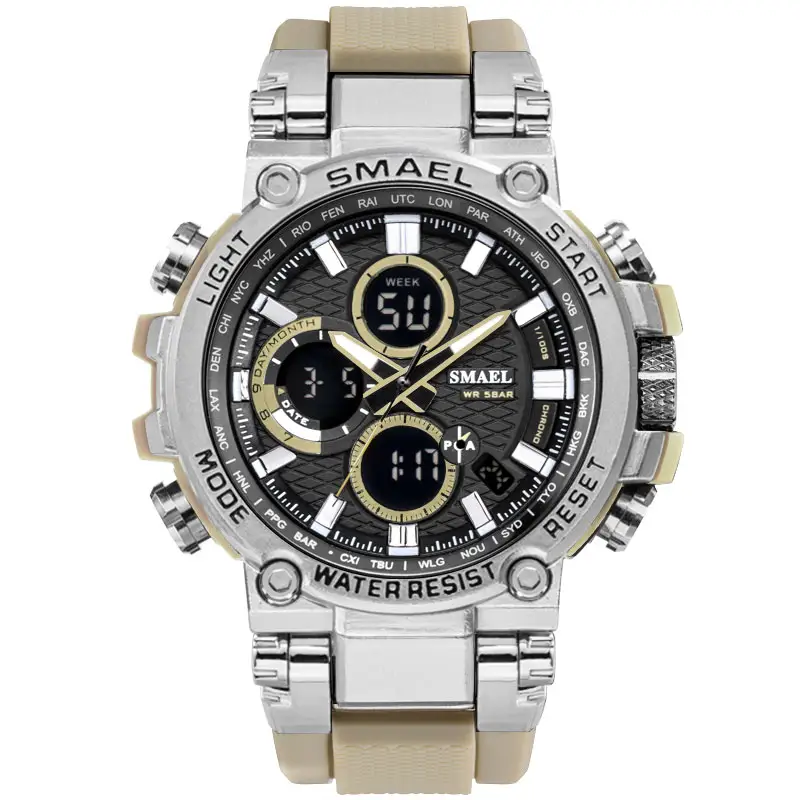 Мужские наручные часы SL-1803 Smael, брендовые роскошные часы для мужчин, цифровые часы
