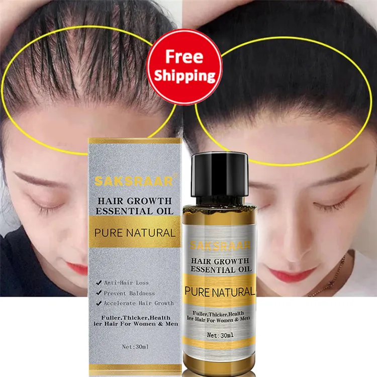 Free Shipping Hair Growth Essential Oil Original 100% Hair Loss Treatment Beauty keratin Hair Growth Serum