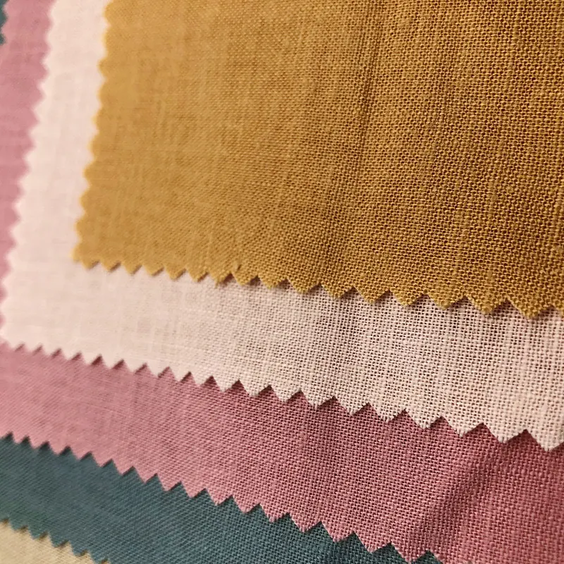 Factory direct sales 2060  40%Rayon 60% linen Plain weave fabric for  dress rayon linen fabric