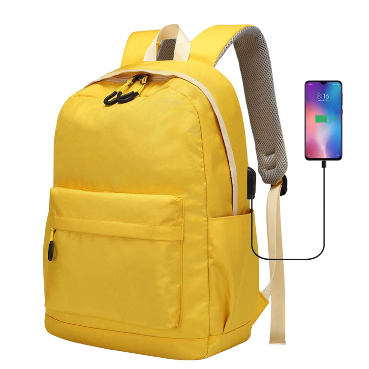 Durable Travel bag school bag customized logo acceptable with USB change port