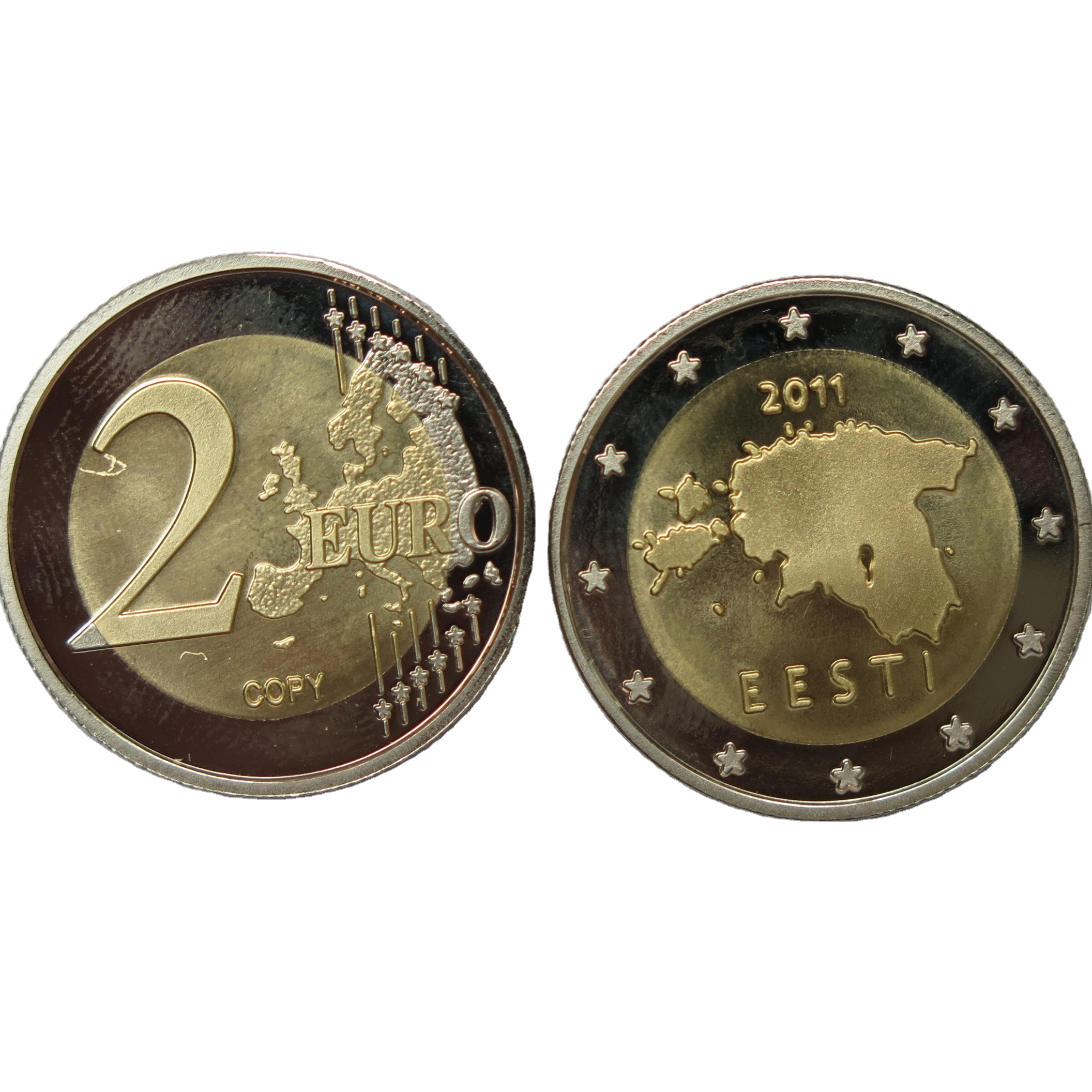 Горячая новый продукт пользовательский вызов монета 2 евро сувенирная монета для продажи