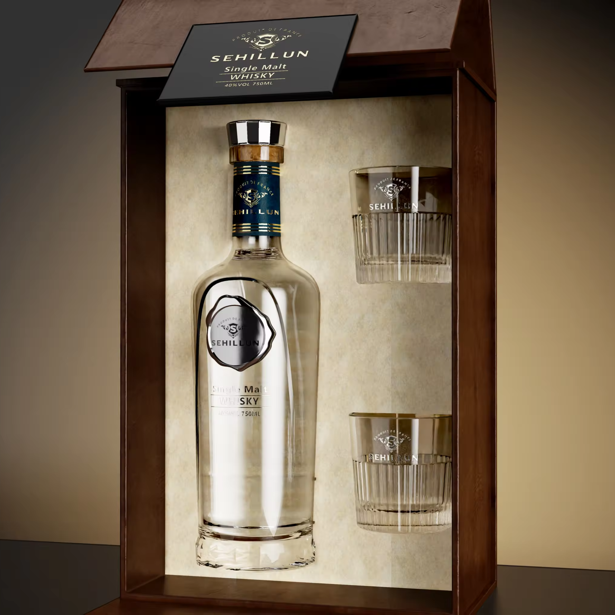 Vodka Bottle 750 Ml Custom Packaging Logo Drawer Box Gift Paper Glass Bottle Liquor Whiskey Gin Tequila Rum Spirits Brandy
