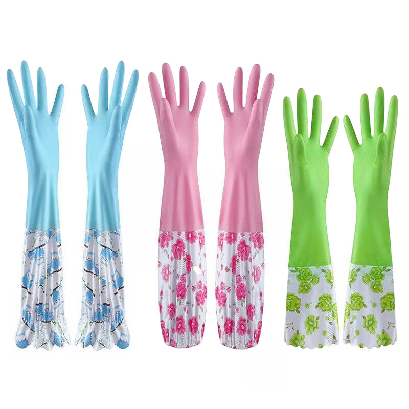 Wholesale of thickened and extended rubber mittens for household use in kitchens and kitchens