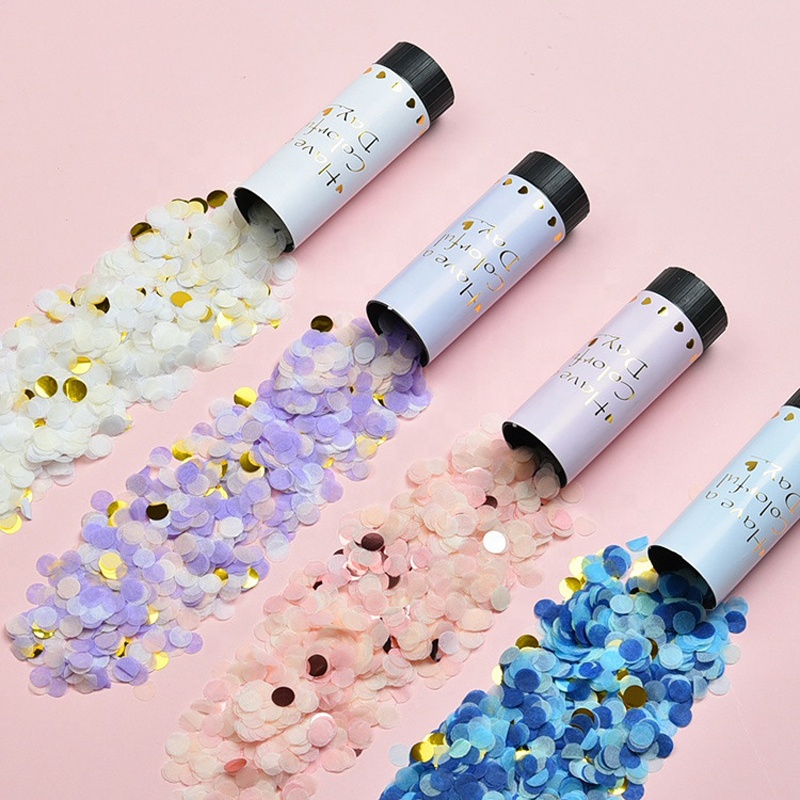 Confetti Cannon, Party Poppers Confetti for Wedding, New Year Kids Birthday Party Supplies