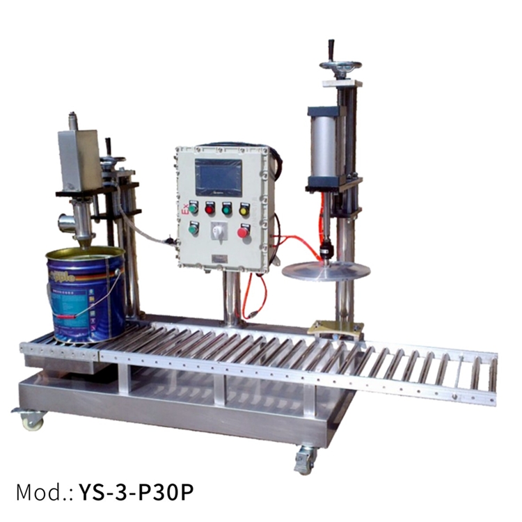 Semi-Automatic Weighing Type Liquid Filling Machine with Cap Sealing for Paint, Coating, Ink, Chemical