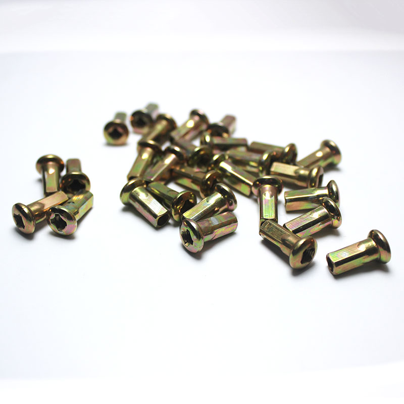 Zinc plated 9G 21mm spokes nipples for motorcycle spoke nipple