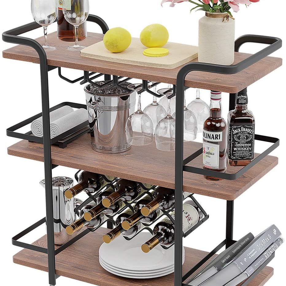 Деревянная Кухонная Тележка Combohome, кухонная многослойная тележка, Кухонная Тележка с подогревом