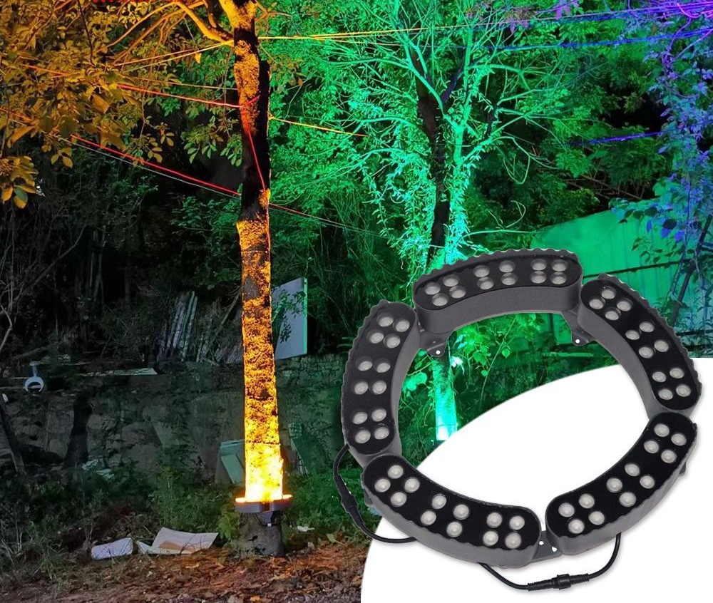 Coconut Palm Tree Hug Light Decorative Square Hoop Pillar Lighting Tree Hoop Lamps Landscape Pole Holding Lamp LED Electric 90