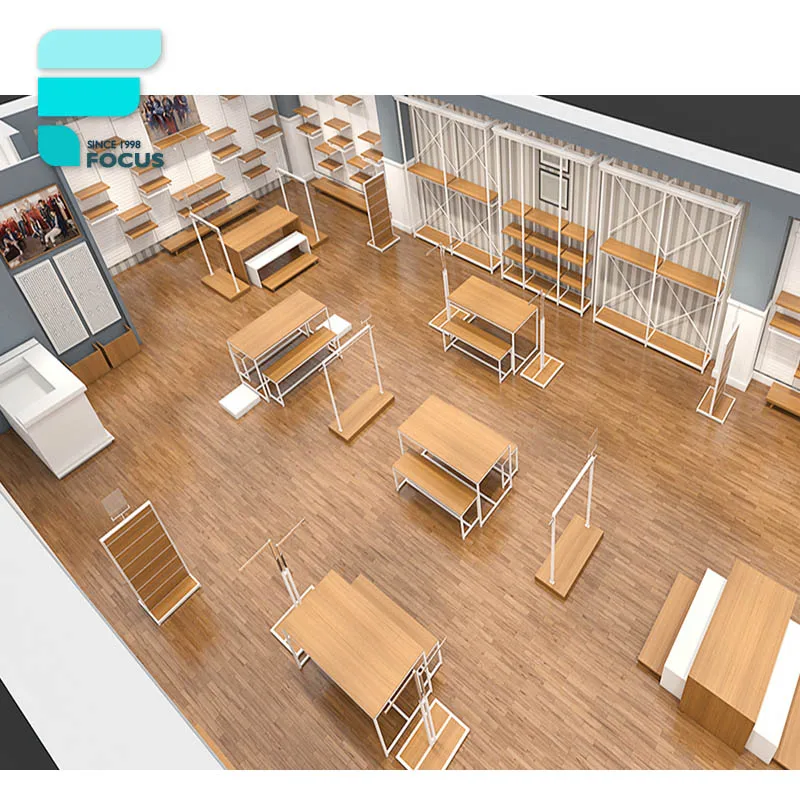 Hot sale Clothing Shop Fitting And Display Cloth Shop Furniture Design Clothes Store Equipment