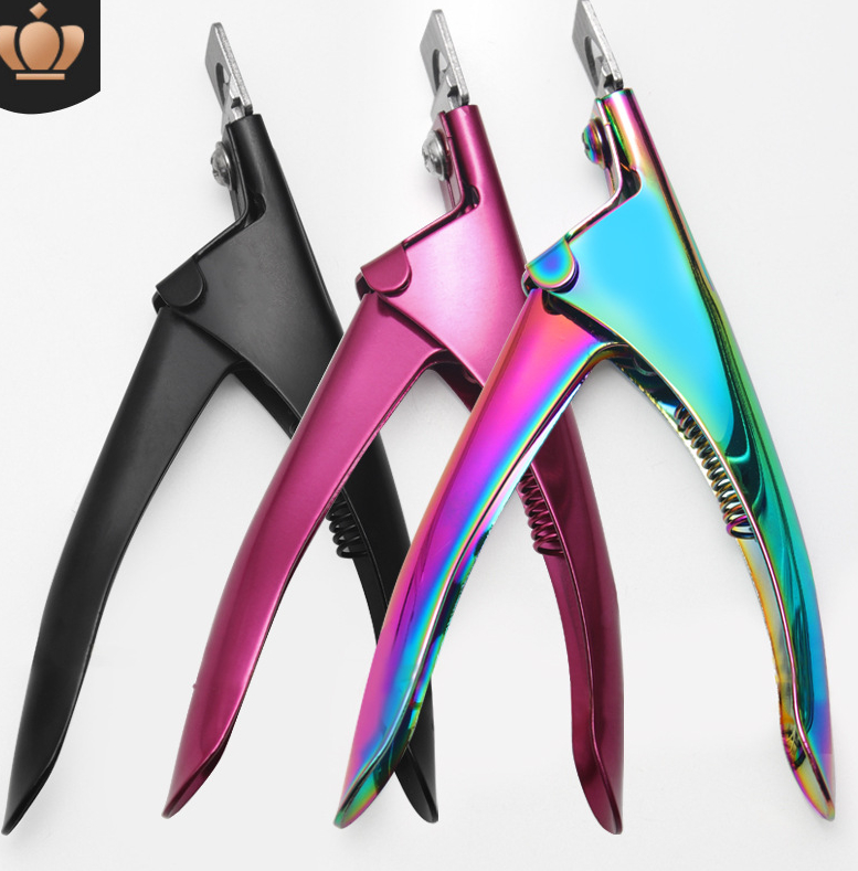 Stainless Steel Nail Clipper Acrylic Nail Tips Cutter Sharp Curved Nail Cutter