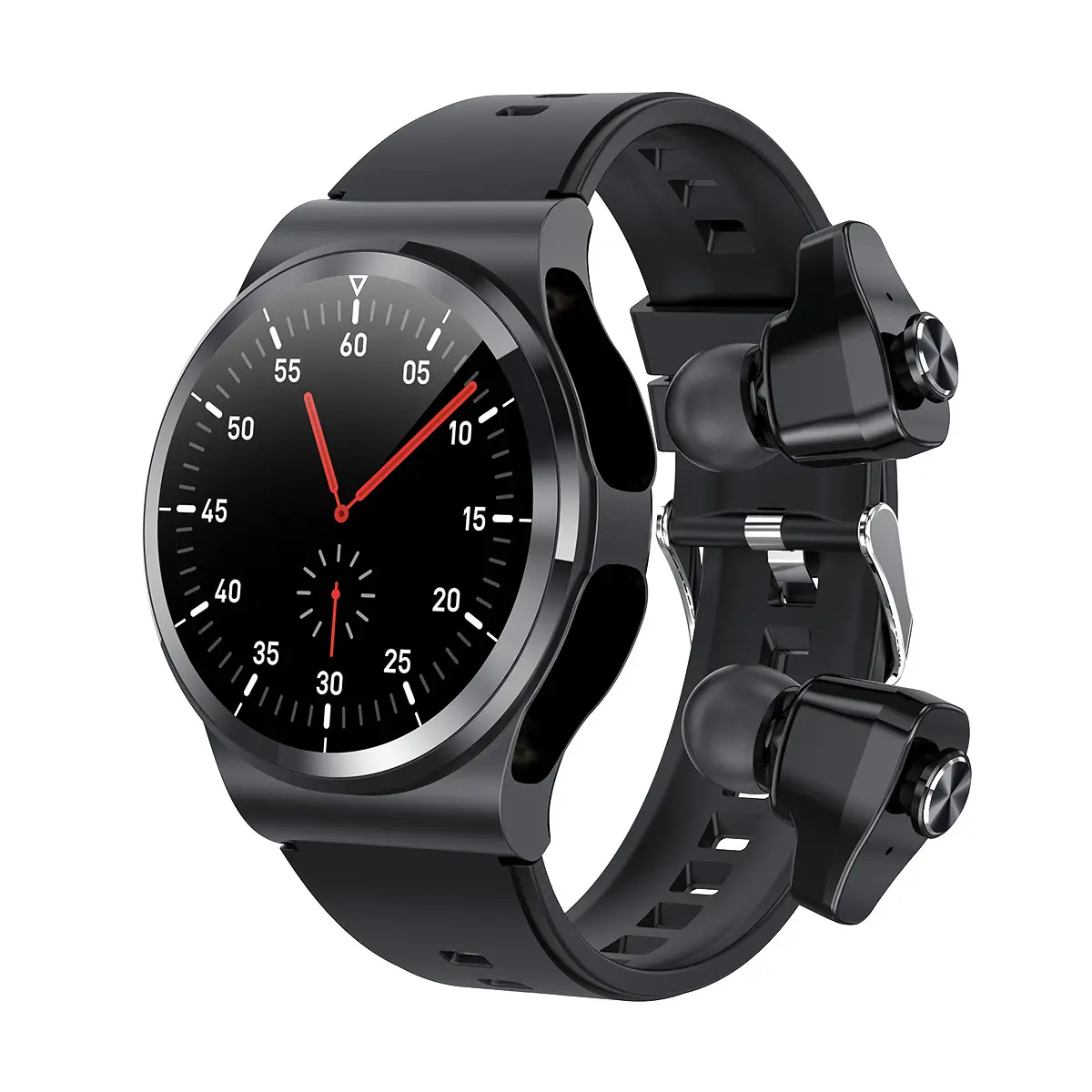 Cross-border smart watch 360mAh large capacity watch TWS dual earphone two in one call smart watch