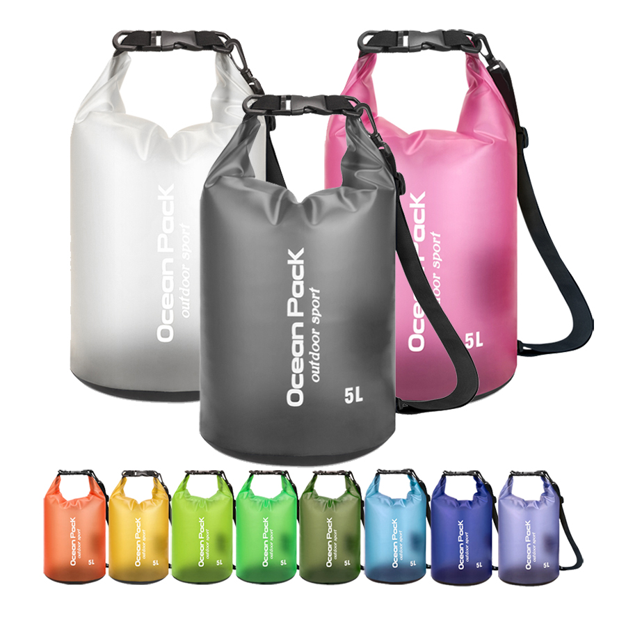 5L Outdoor PVC Storage Pack Pouch Swimming Ocean Pack Waterproof Travel Dry Bag Floating Diving Hiking Lightweight Backpack