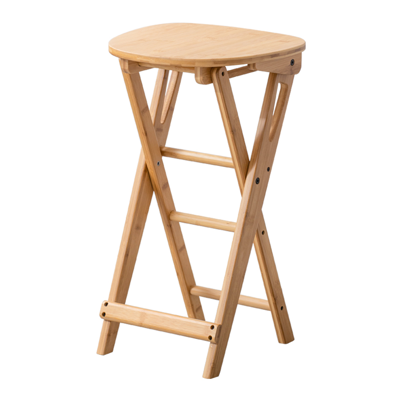 Easy portable and space saving Wooden foldable counter height bar stool