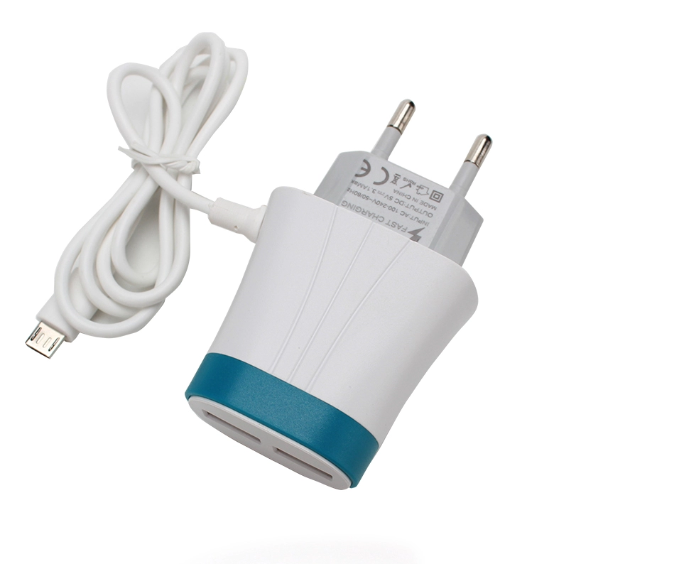 Дешевый универсальный адаптер для путешествий ваза V8 android micro USB умный мобильный телефон usb настенное зарядное устройство с кабелем US EU