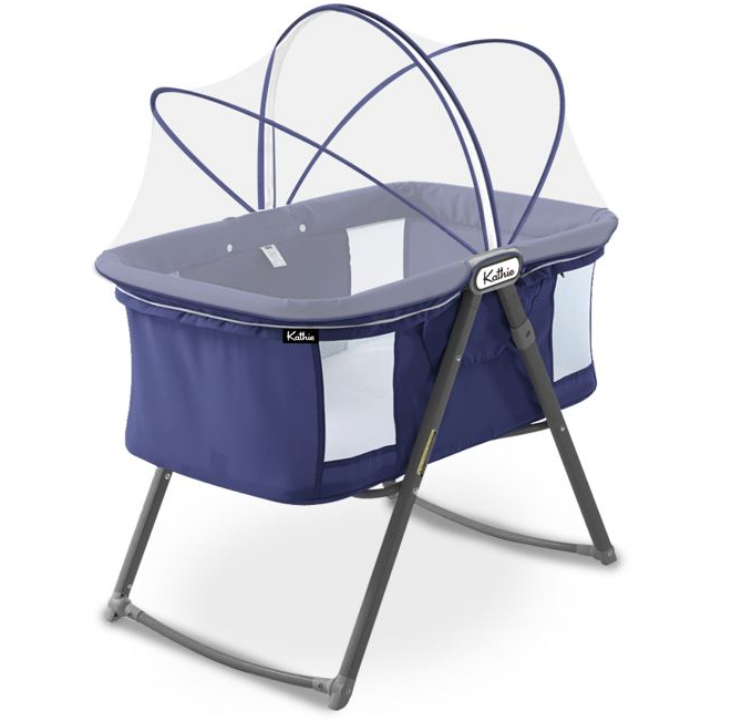 The Multifunctional Grey Baby Bed Folding Adjustable Bassinet Baby Crib