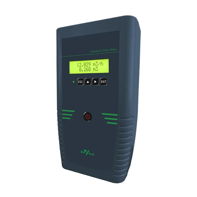 Factoryprice DN13~DN6000mm LCD display Handheld ultrasonic transmitter Portable type ultrasonic flowmeter