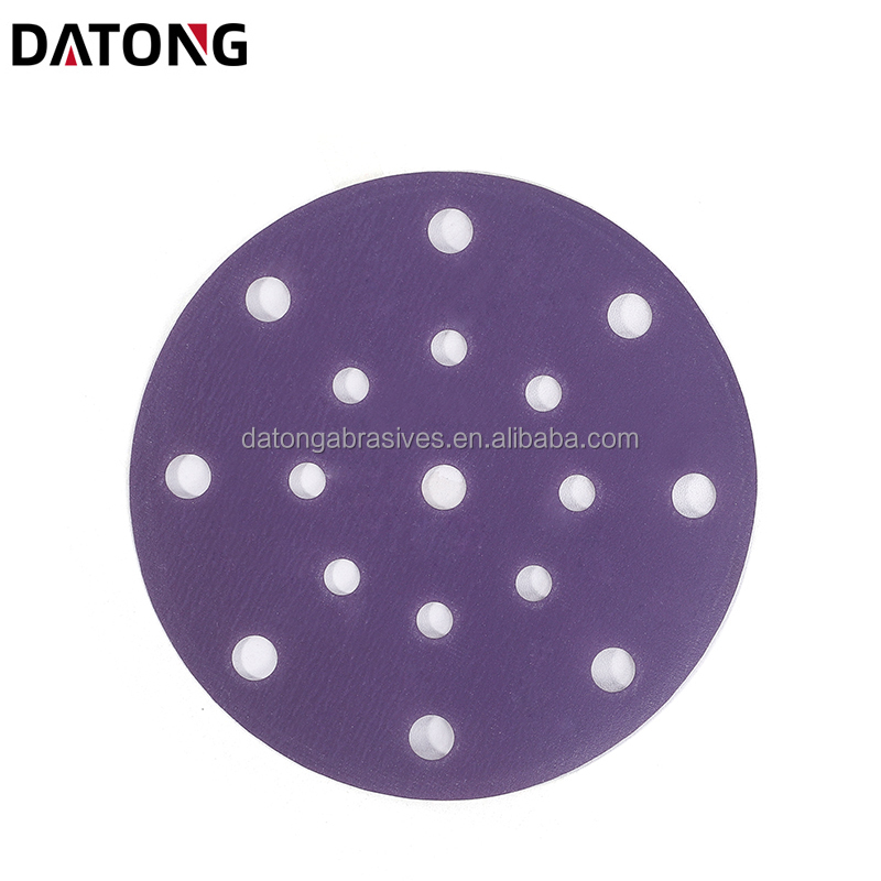 Оптовая продажа, высококачественные абразивы Datong, наждачная бумага, 6 дюймов, 17 отверстий, круглый керамический фиолетовый шлифовальный диск для металла и дерева