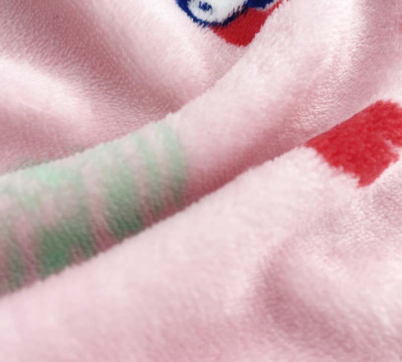 Super soft polyester single side cute cartoon printed flannel fleece fabric for blanket baby garment