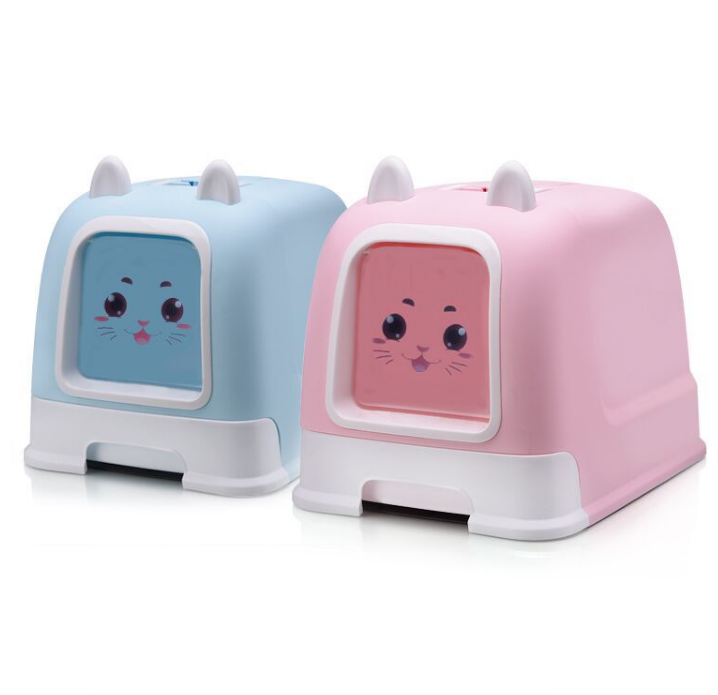 Factory direct wholesale new fully enclosed large space cat litter basin pet cleaning supplies