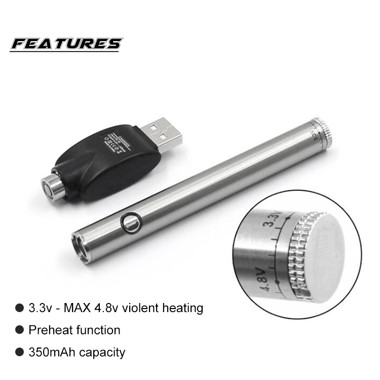 2019 лучшее переменное напряжение 510 vape батарея ручка usb зарядное устройство с кнопкой