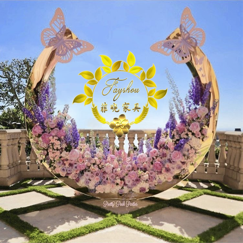 Luxury New design christmas wedding backdrop with butterfly