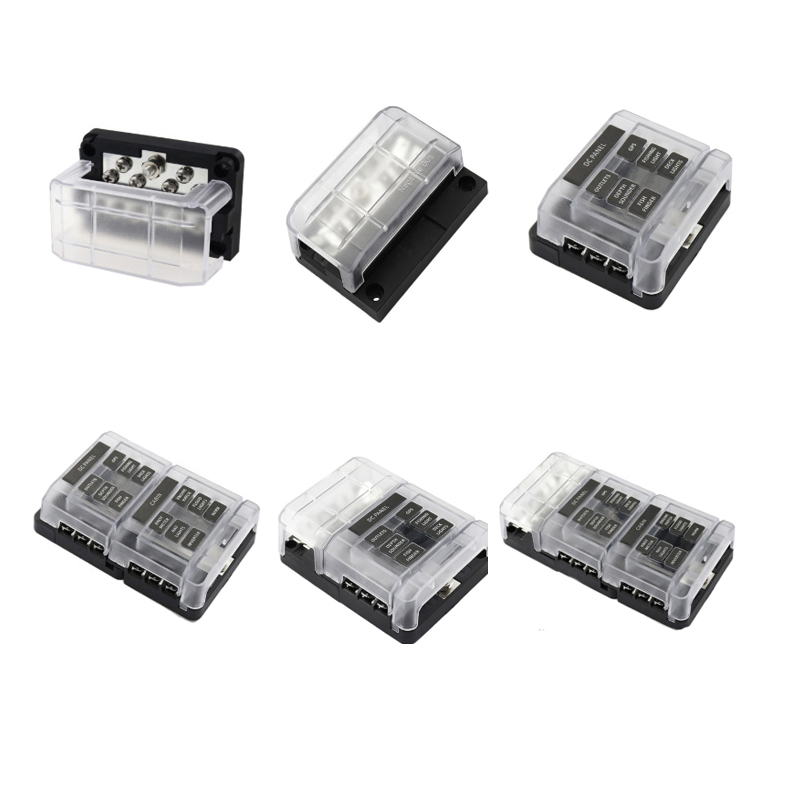 60A 120A DC 32V 6 12 ходовые клеммы морское лезвие блок предохранителей гнездо коробка предохранитель адаптер с крышкой PBT