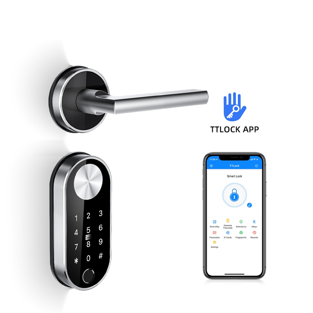 Европейский стандарт Smart Split биометрический отпечаток пальца беспроводной современный домашний дверной замок