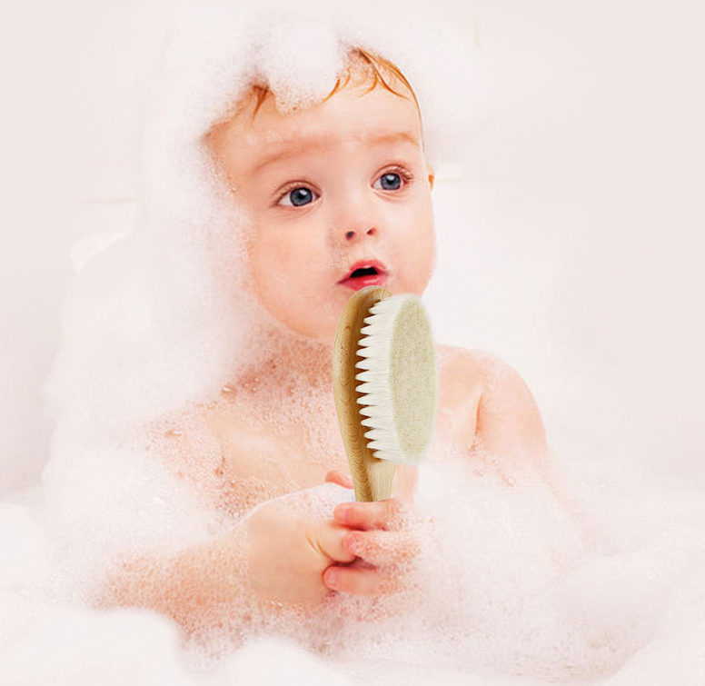 wooden comb cute set baby hairdressing brush bamboo wool shampoo and bath massage comb