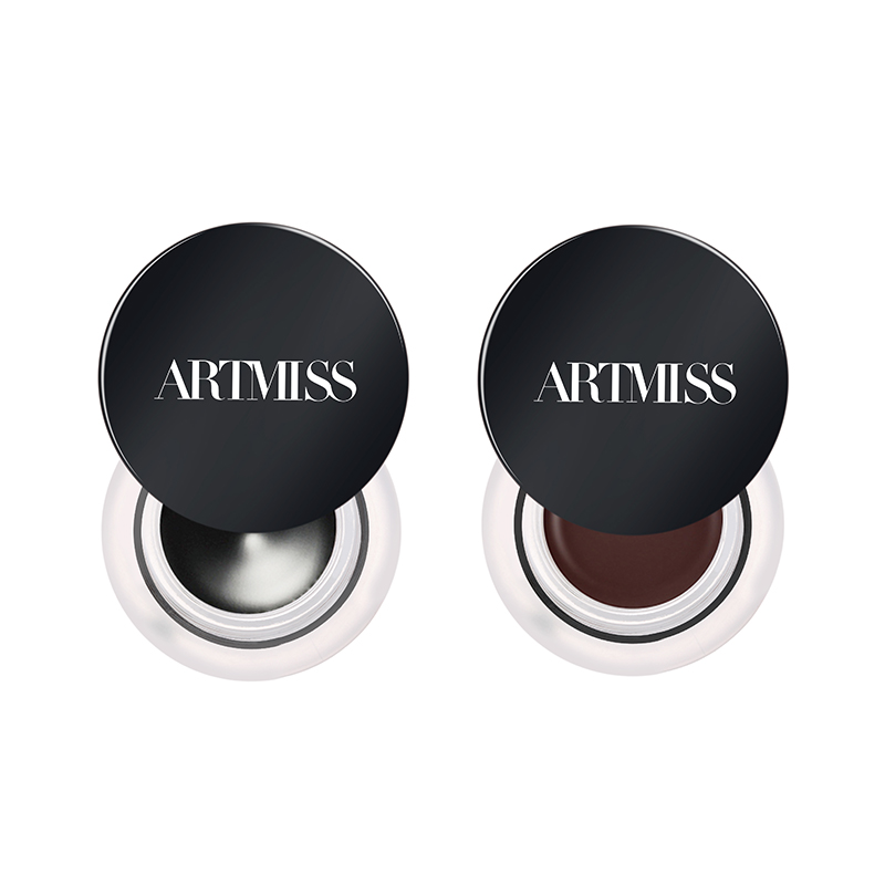 Custom Wholesale Hot Selling Brand 2 In 1 Brown + Black Waterproof Smudge-proof Cosmetics Set Eyebrow Gel Eyeliner