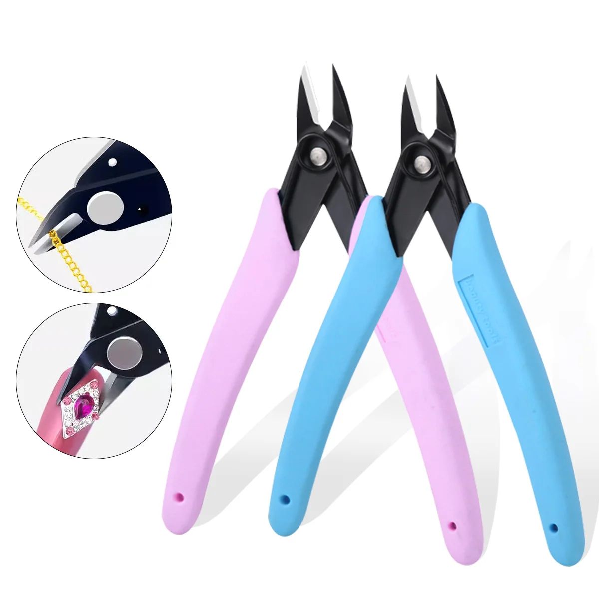 Nail Rhinestones Gem Removal Pliers Heavy-duty Cutter Nail Unloading Nippers Metal Chain Scissors Nail Clipper Manicure Pliers