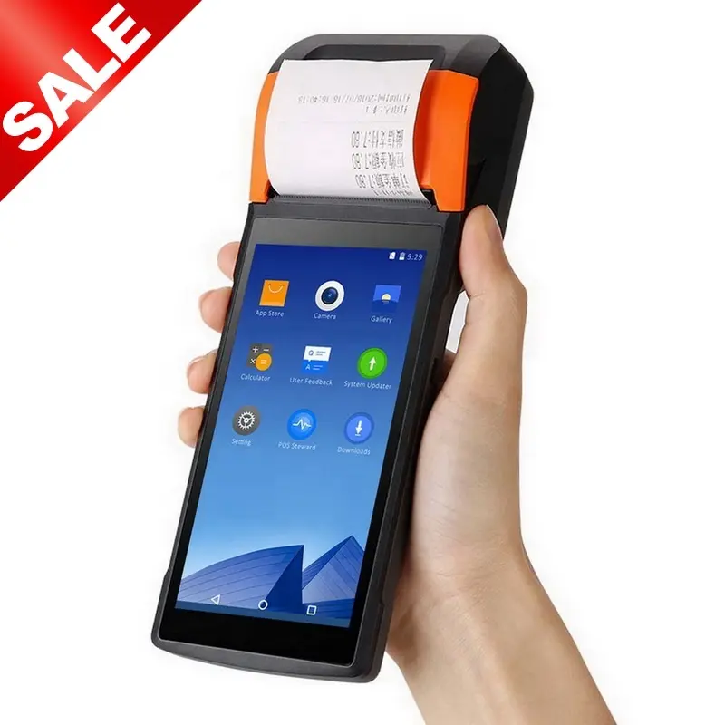 Pos Sunmi V2 4G WIFI Handheld Mobile Android Pos Terminal Machine Point of Sale System with 58mm Thermal Receipt Printer